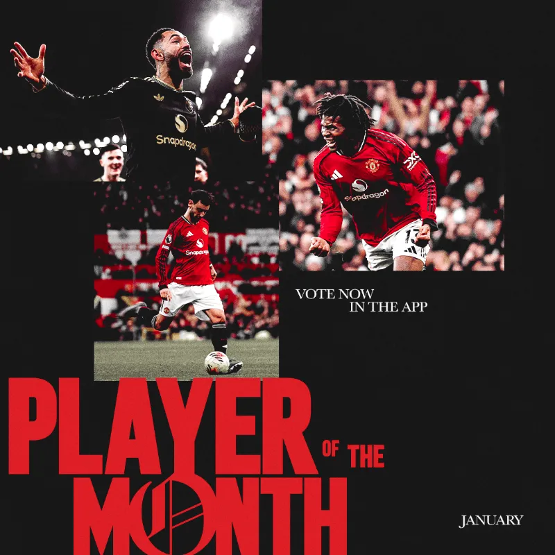 云开体育官网入口-曼联1月队内最佳球员候选名单：库尼亚，多尔古，B费